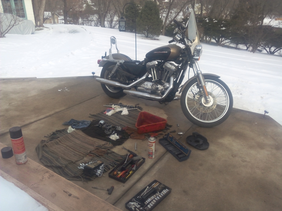 This 2004 harley davidson sportster 1200 custom, sat for 2 years.  The carburetor was clogged and needed repair.  The motorcycle would not run, wouldn't even start.  But after PMC Super Tuners cleaned and rebuilt the carburetor/fuel system, changed a leaky oil sending unit and gave it a tune up, she fired right up!